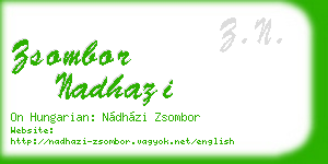 zsombor nadhazi business card